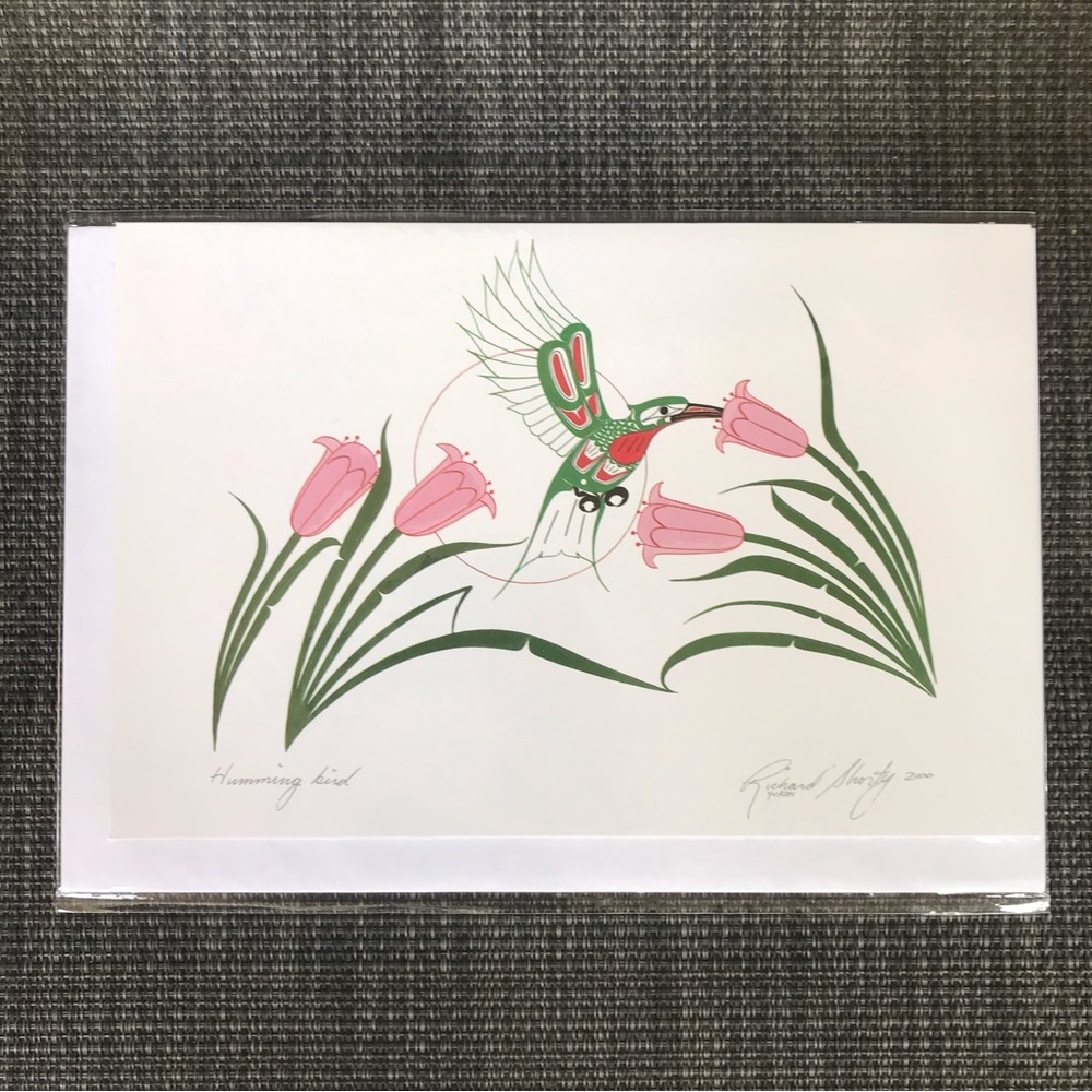 Native Art Card - Humming Bird